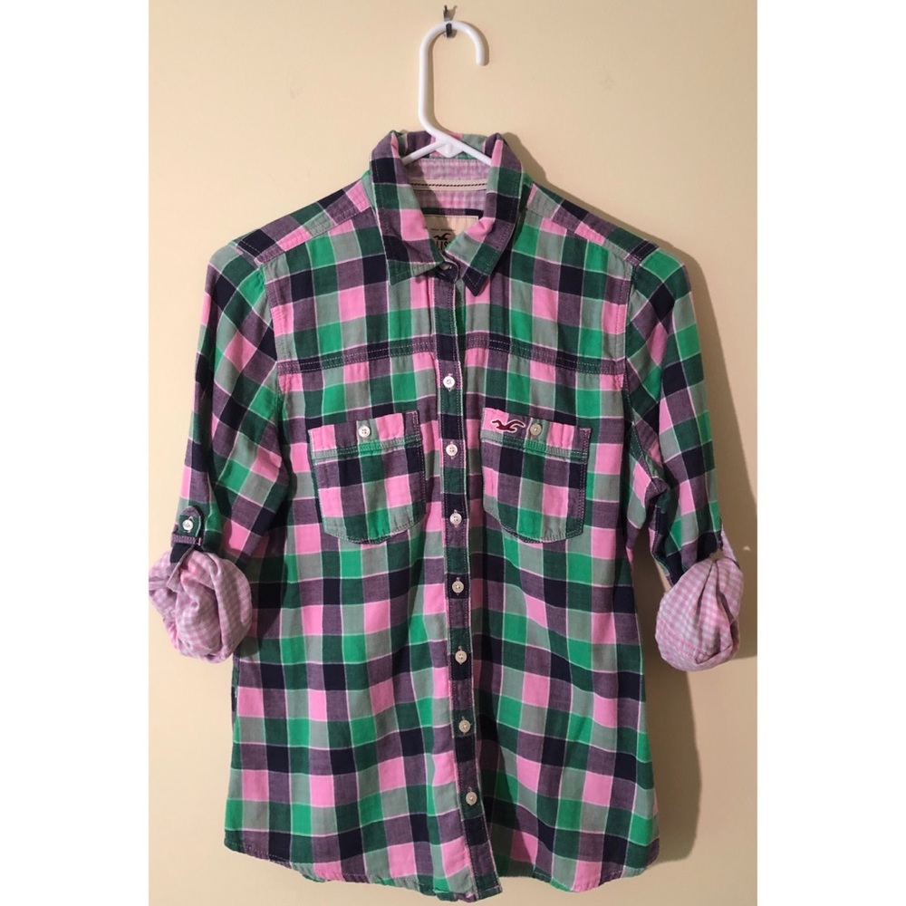 Hollister 3/4” Plaid Shirt
